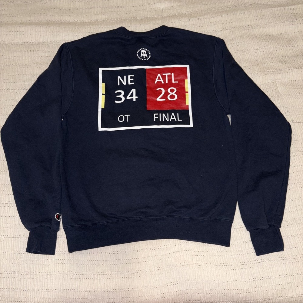NEW‎ ENGLAND PATRIOTS (34) ATLANTA (28) Super Bowl LI S Champion Sweatshirt